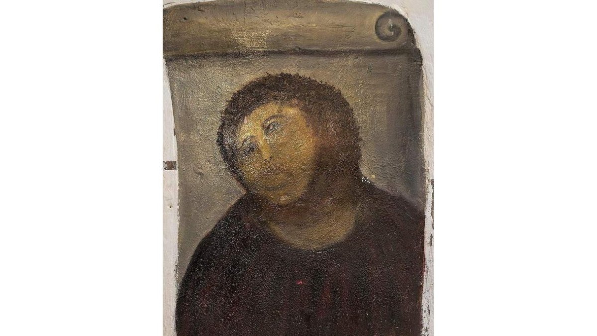 El eccehomo restaurado.