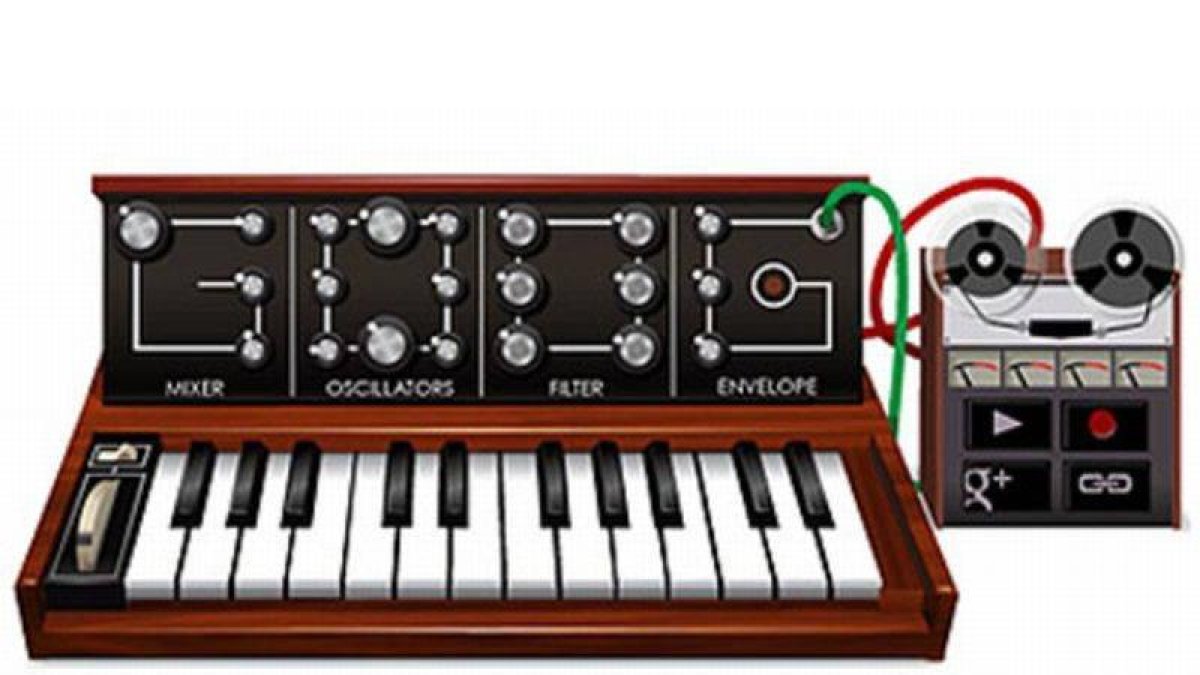 Doodle del sintetizador de Robert Moog.