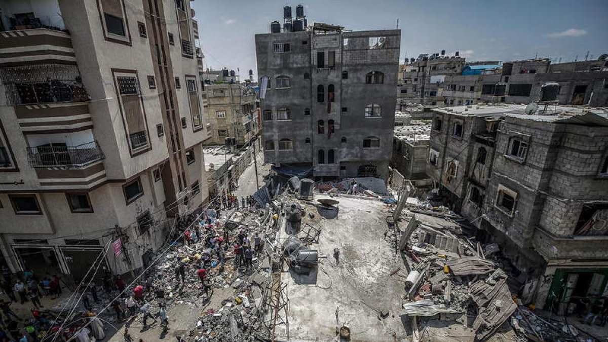 Destrucción en Gaza tras uno de los ataques de Israel. HAITHAM IMAD