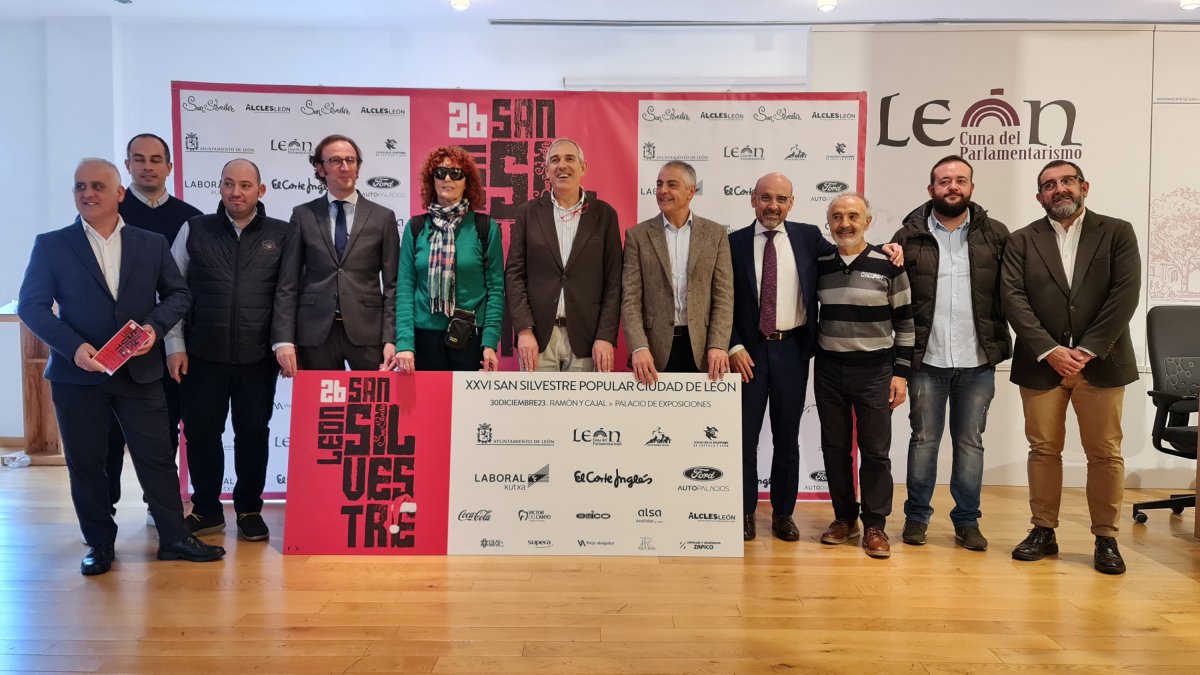 Momento de la presentación de la San Silvestre de León. DL