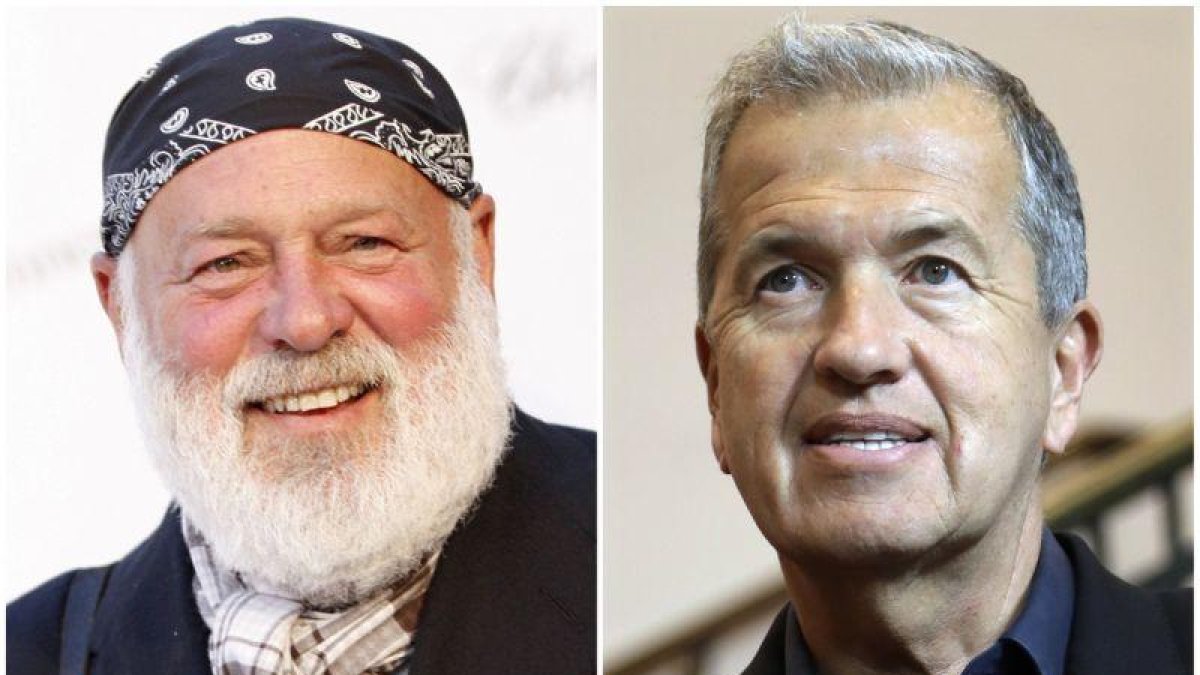 Los famosos fotógrafos de moda Bruce Weber y Mario Testino.