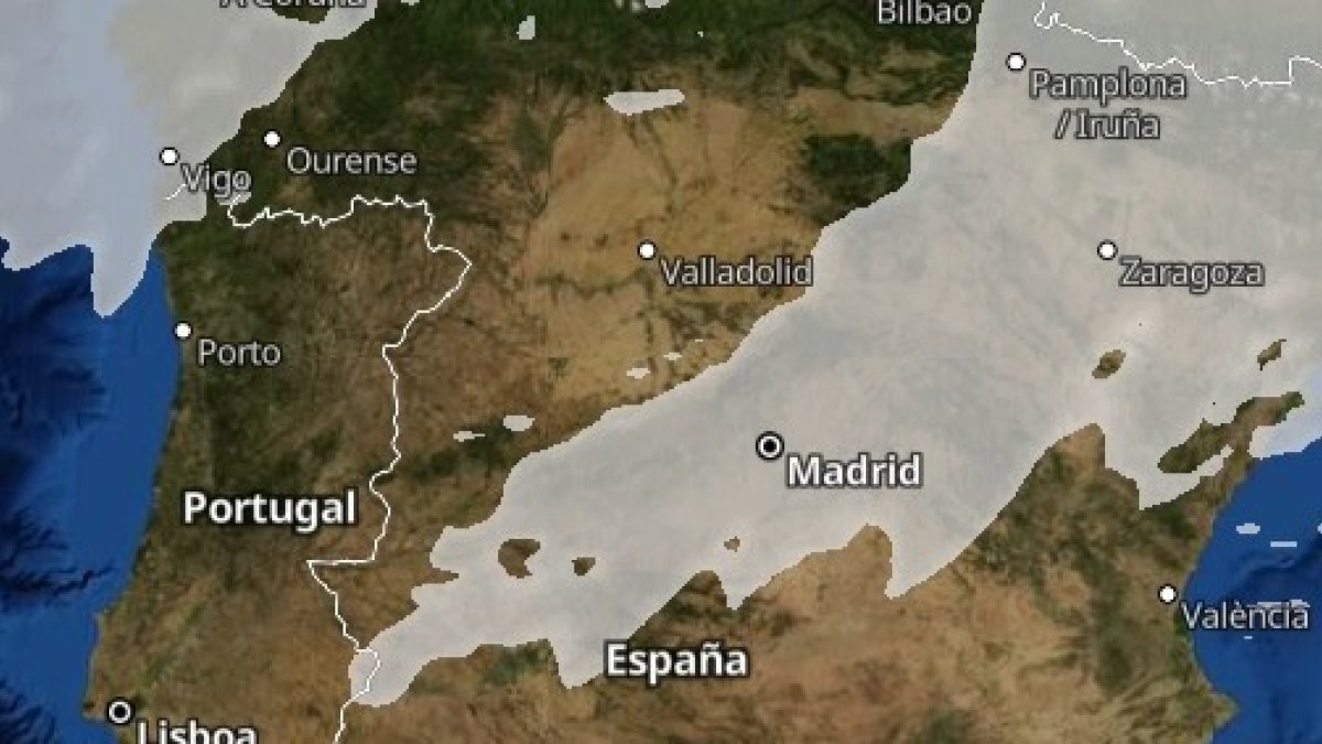 Mapa de nubosidad y lluvia en España. METEORED