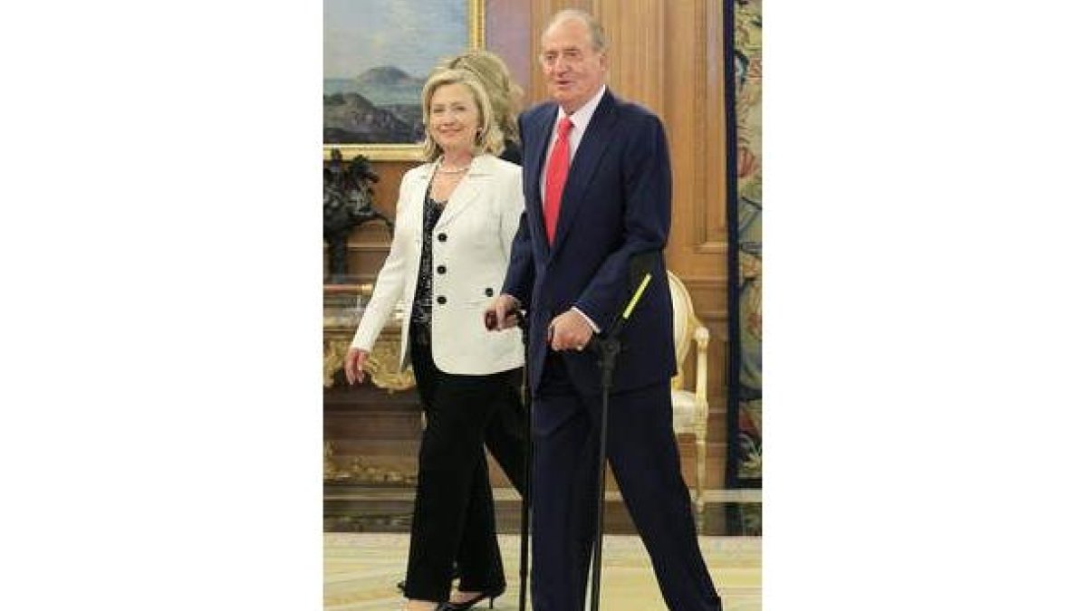 Hillary Clinton con el rey Juan Carlos.