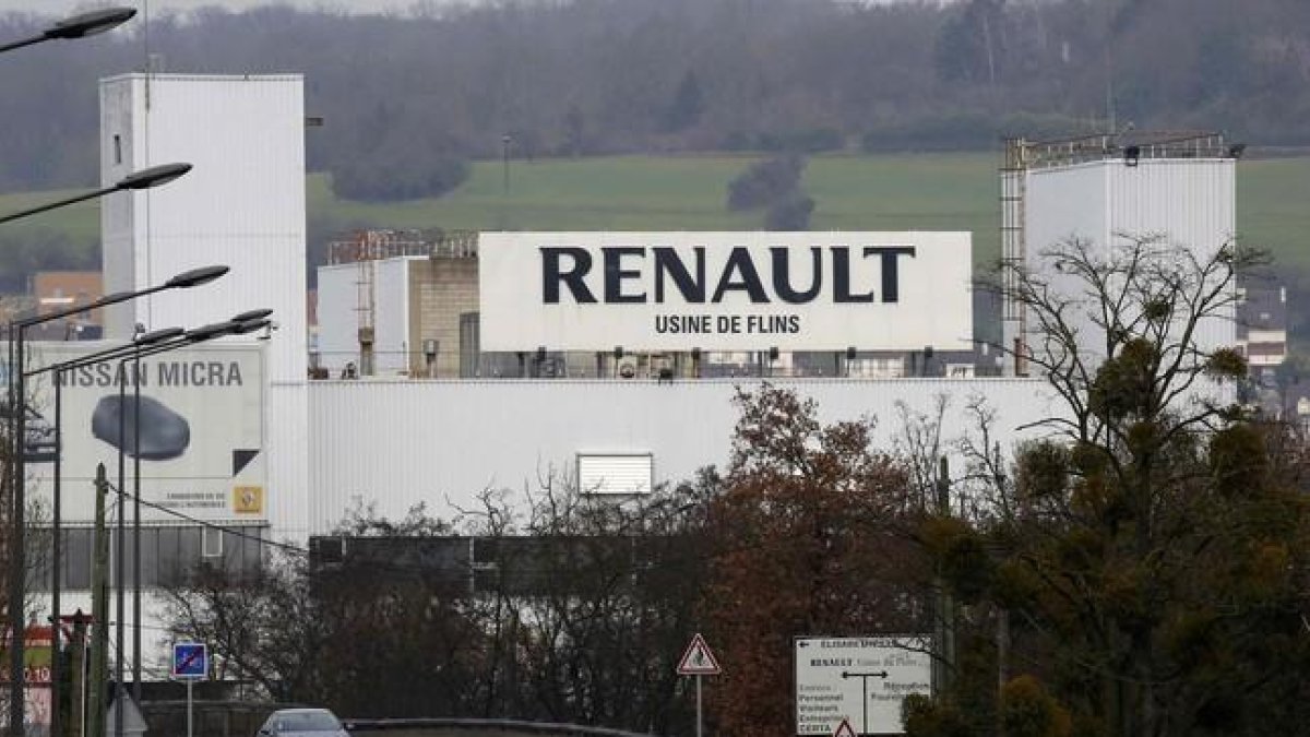 Fábrica de Renault en la localidad francesa de Aubergenville, esta semana.