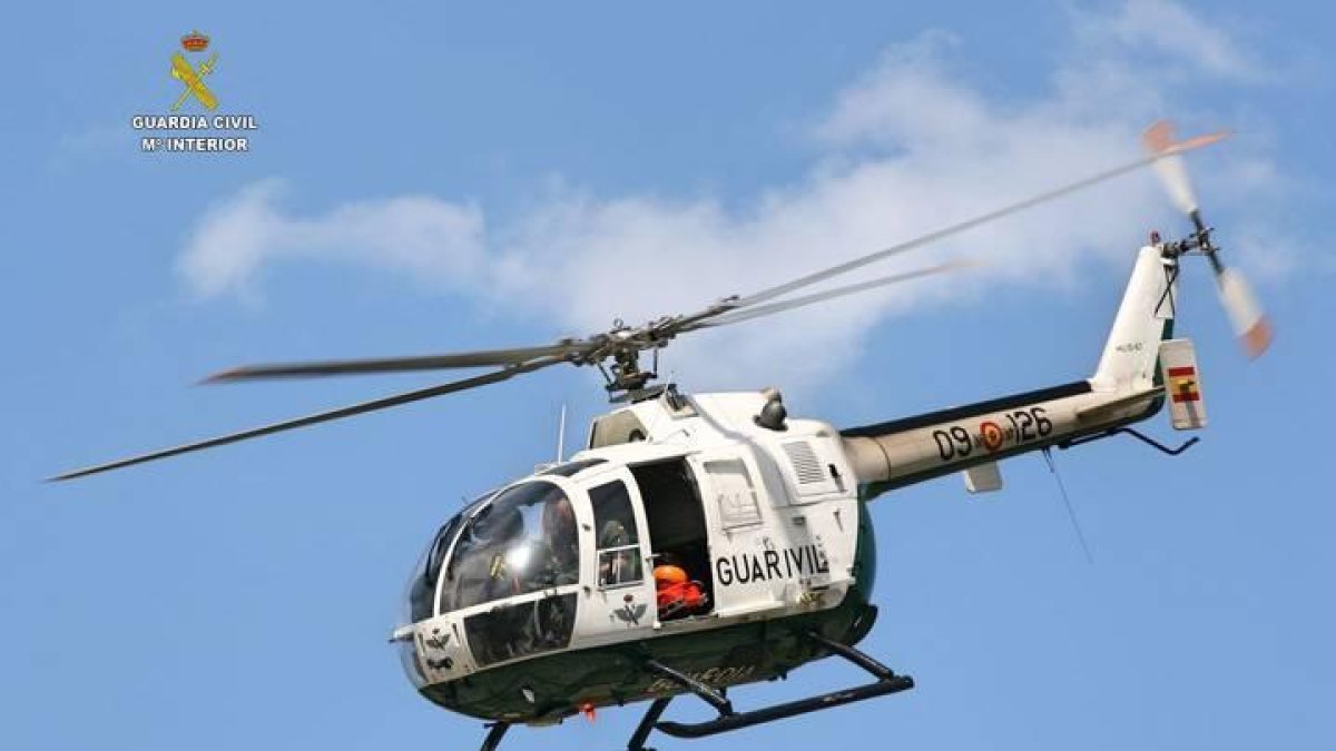 Imagen de un helicóptero de rescate del 112