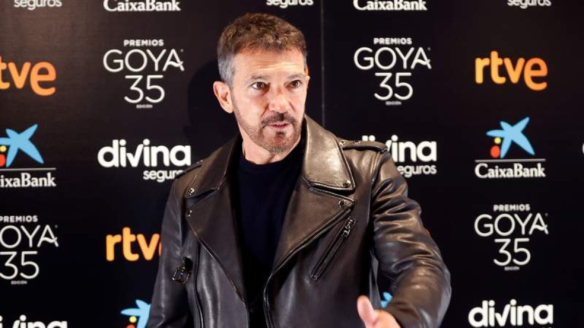 Antonio Banderas, gran promotor de la celebración de la gala de los Goya, ayer en Madrid. MARISCAL