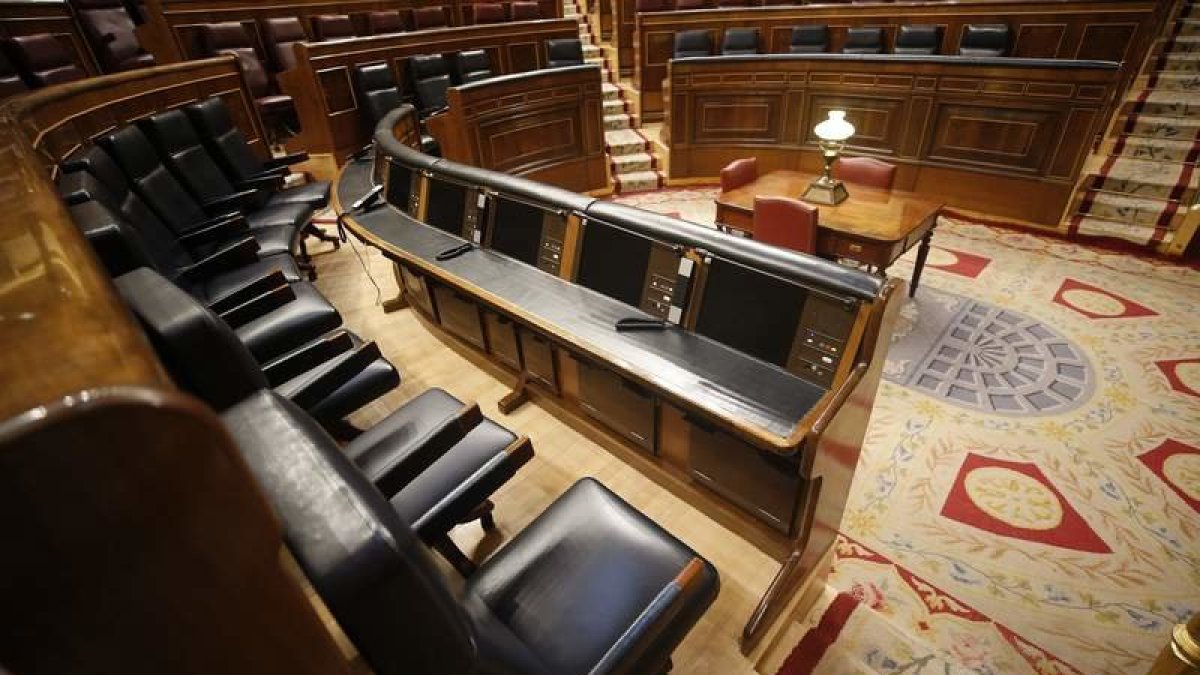El banco azul del Congreso de los Diputados, que tendrá que ampliarse para la coalición.