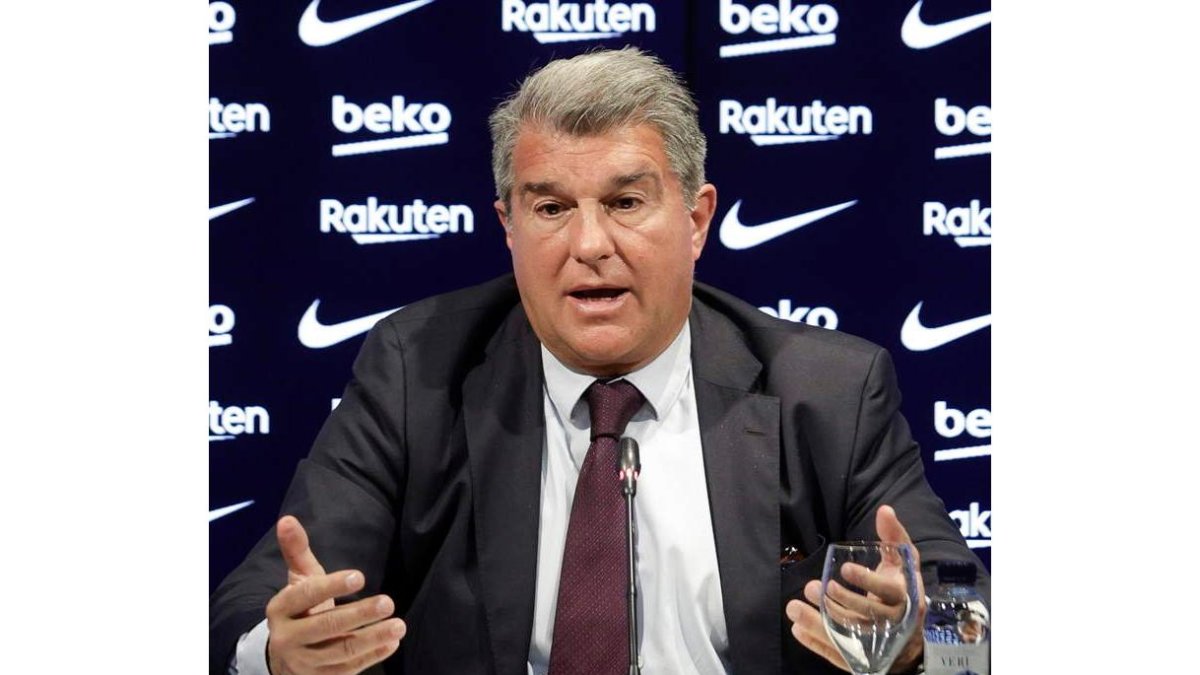 El presidente del FC Barcelona, Joan Laporta. QUIQUE GARCÍA