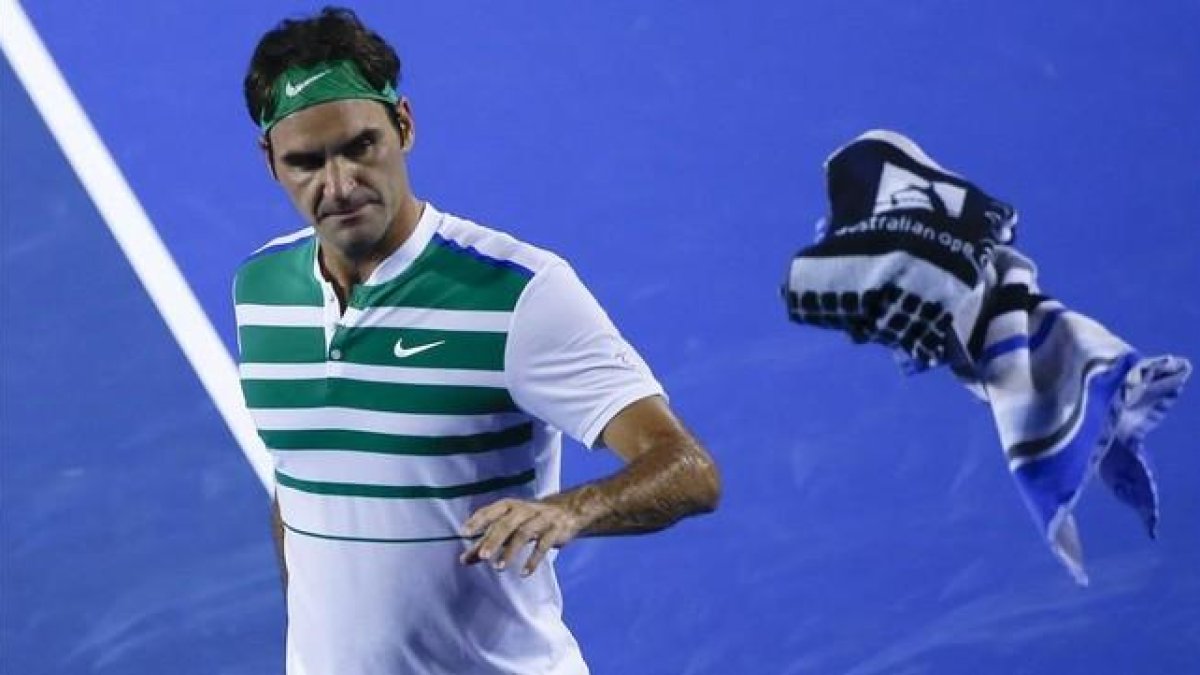 Roger Federer, durante el duelo ante Grigor Dimitrov.