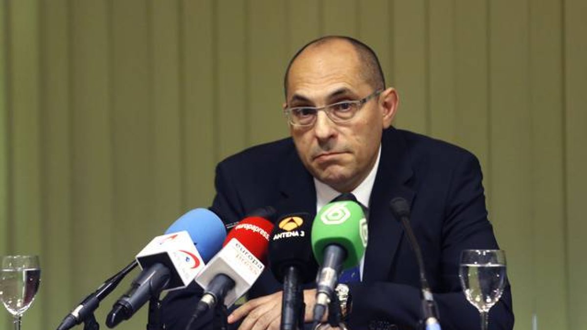 Elpidio Silva, en una rueda de prensa en Madrid, en mayo pasado.
