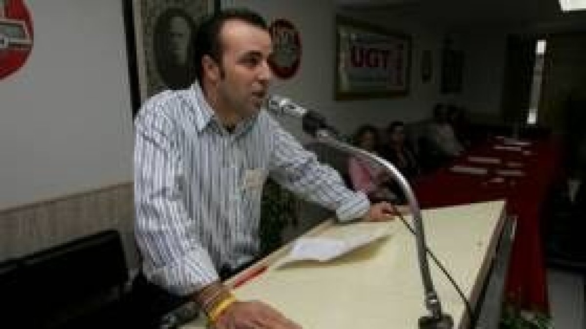 El secretario general de UGT en el Bierzo, Omar Rodríguez, en una imagen de archivo