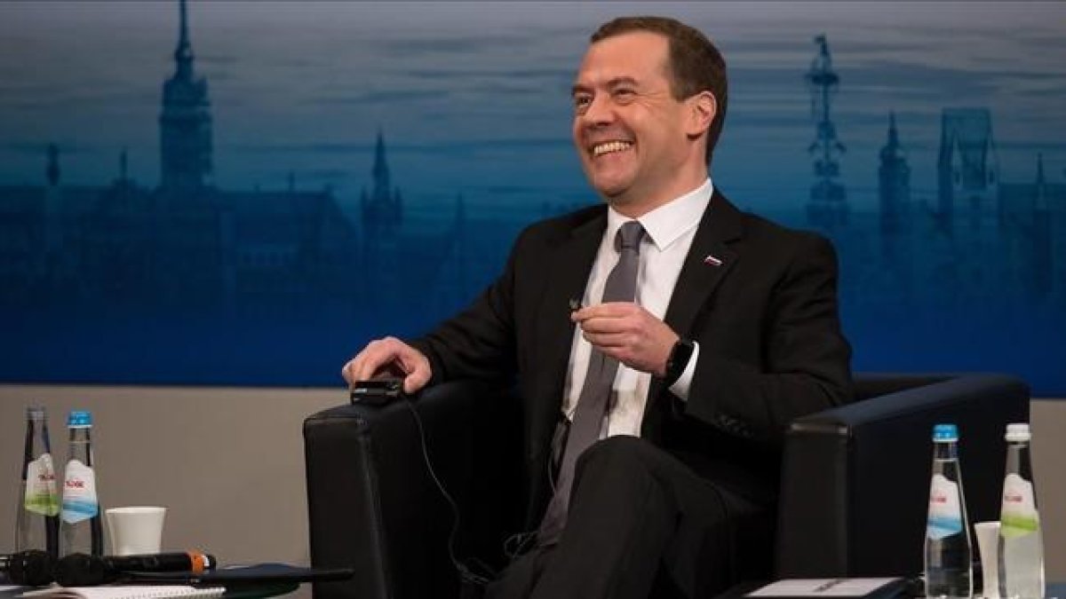 El primer ministro ruso, Dimitri Medvédev, en Múnich.