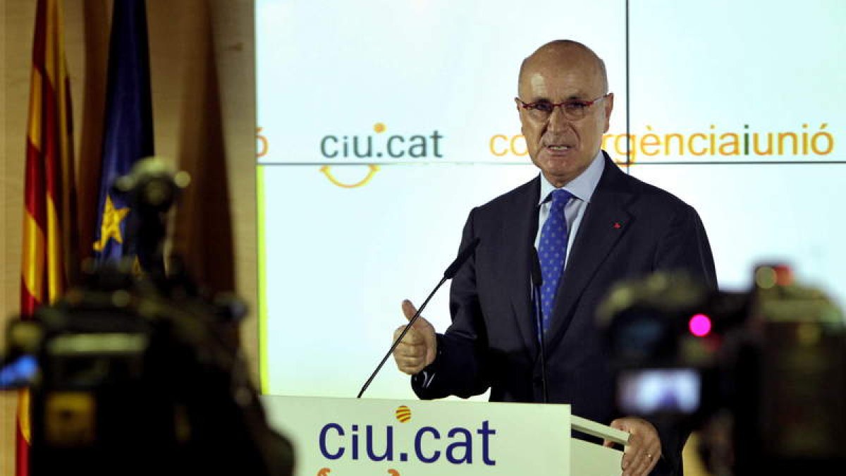 El secretario general de CiU, Josep Antoni Duran Lleida, compareció ayer.