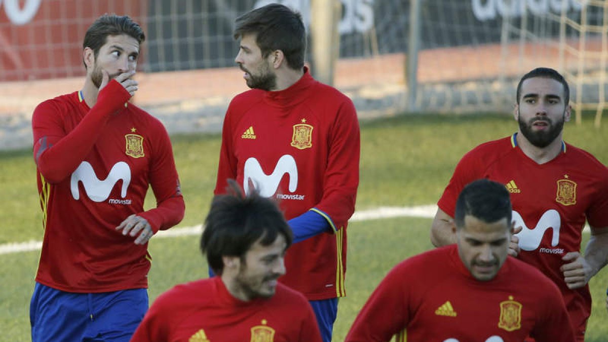 La selección española prepara el partido ante Francia. KIKO HUESCA