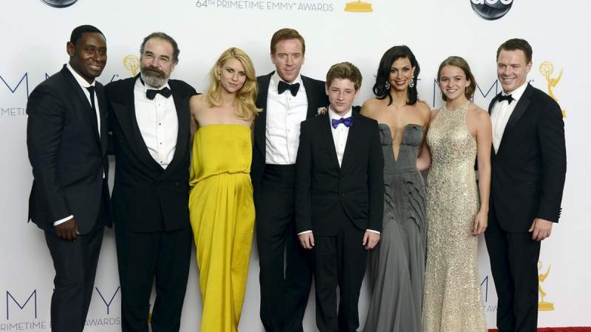 Los protagonistas de la serie ‘Homeland’, la gran triunfadora de la noche