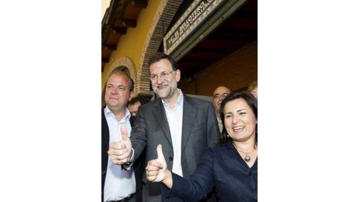 Rajoy hizo campaña ayer en Extremadura.