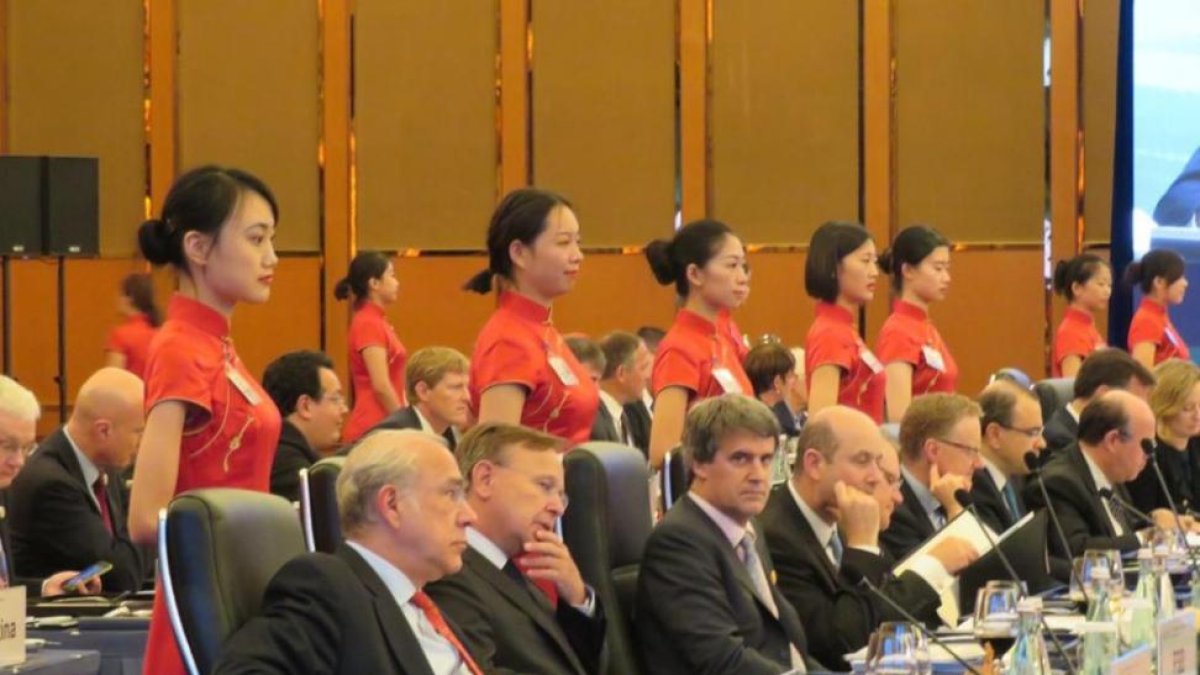 Cena de trabajo del G20, reunido este fin de semana en Chengdu, China.