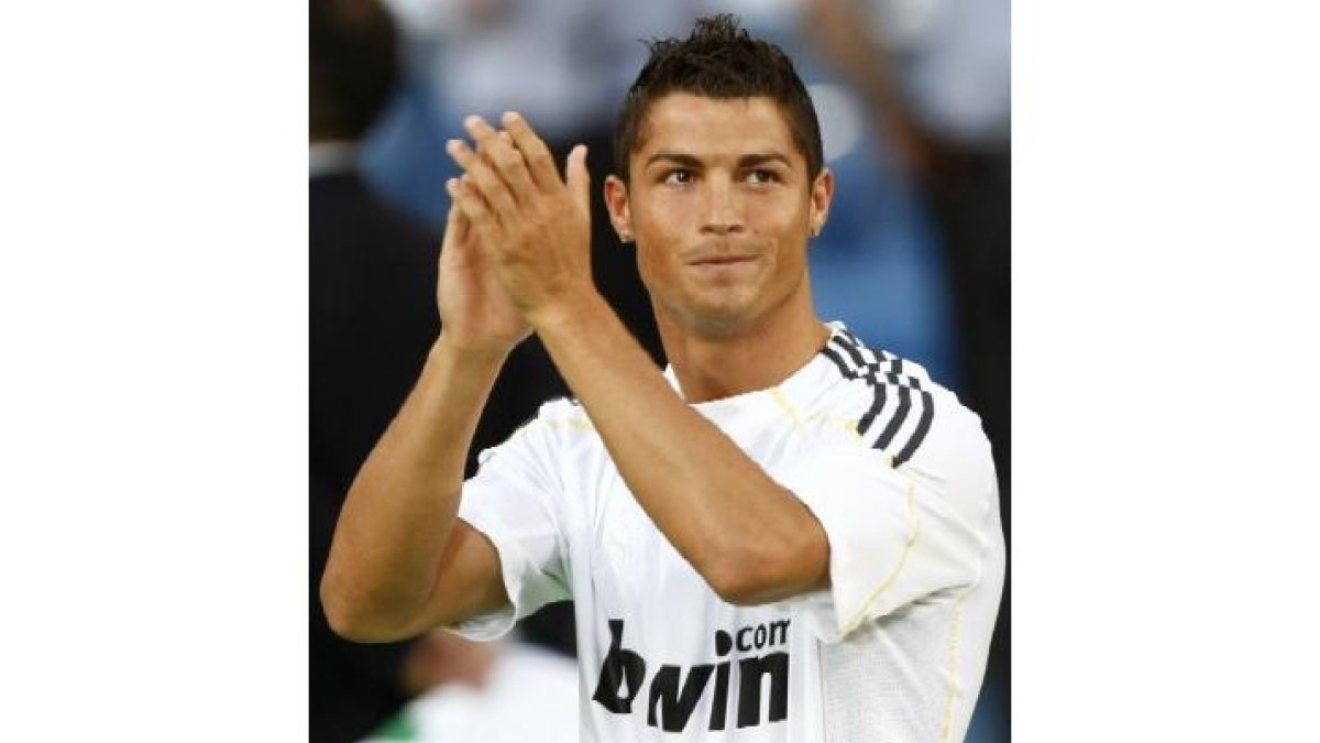 Cristiano Ronaldo durante su presentación.