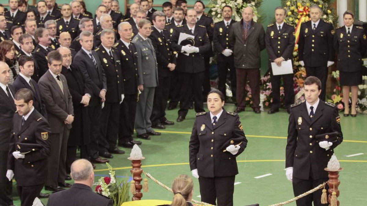 Imagen del funeral del policía José Antonio Villamor.