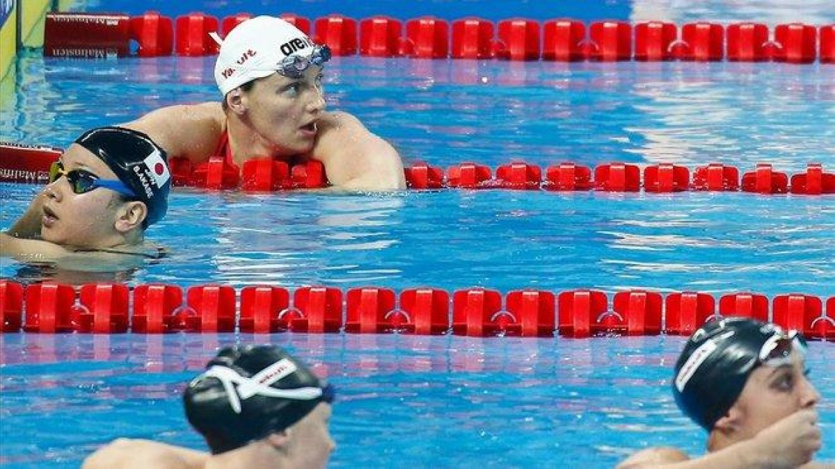 La húngara Katinka Hosszu, en una de las finales del Mundial de Hangzhou.