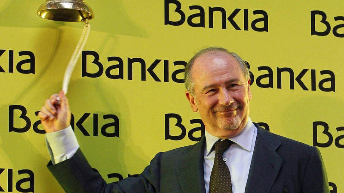 Rodrigo Rato, ex presidente de Bankia, el día de la salida a Bolsa de la entidad