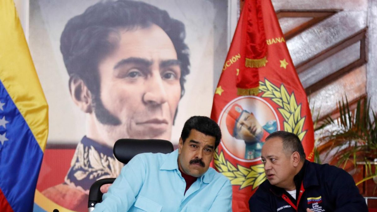 El presidente de Venezuela, Nicolas Maduro , con el expresidente de la Asamblea Nacional Diosdado Cabello. /