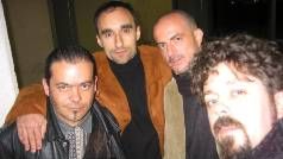 Los artistas leoneses Santos Javier, Carlos Cuenllas, José Granizo y Rafael Anel Martín-Granizo
