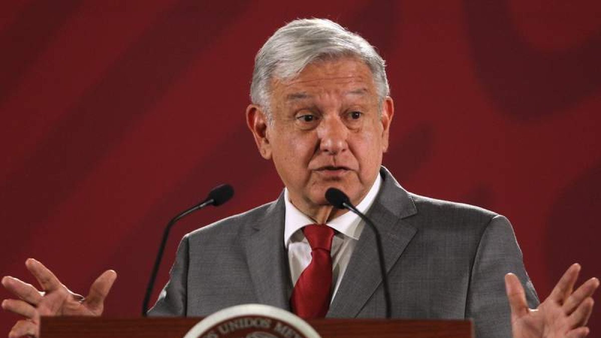 El presidente de México, Andrés Manuel López Obrador, en el Palacio Nacional. MARIO GUZMÁN