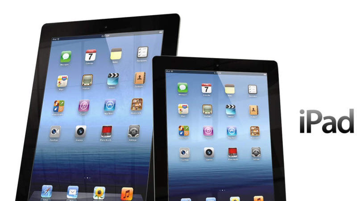 El mini-iPad y el tamaño más grande de la tableta de Apple.