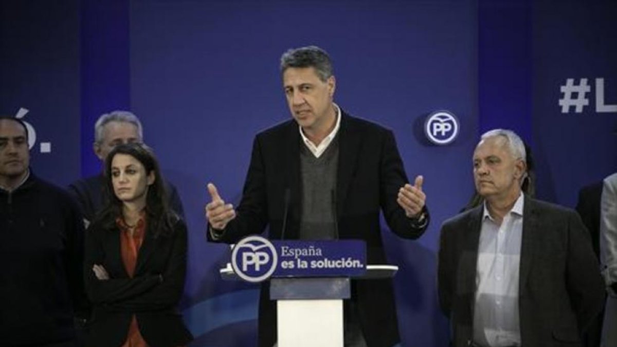 Xavier García Albiol, en la noche electoral.