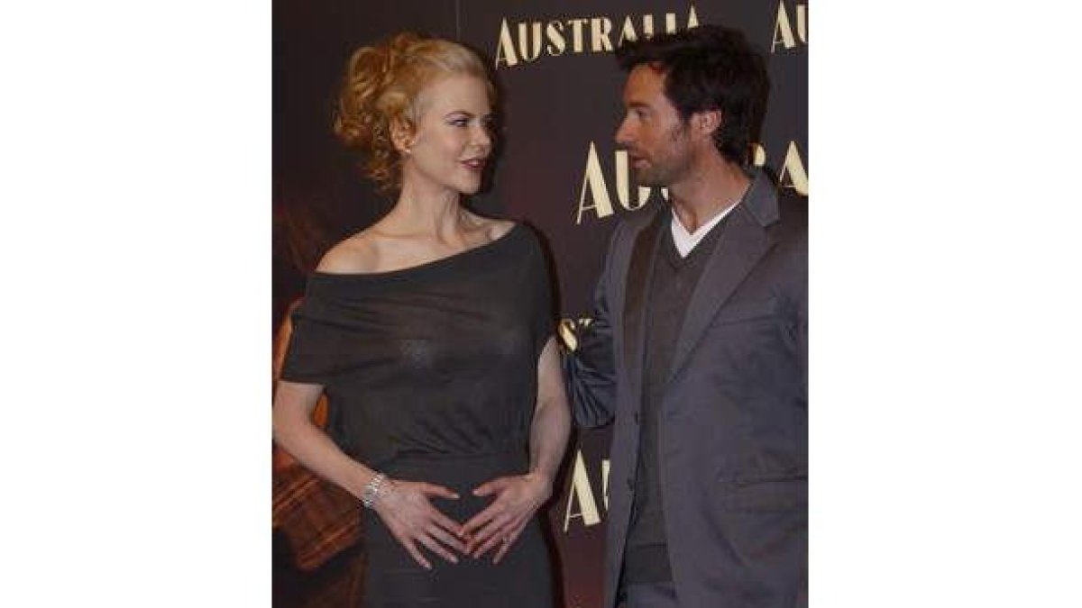Nicole Kidman y Hugh Jackman, durante la presentación