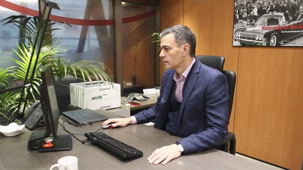 El secretario general del PSOE y presidente del Gobierno en funciones, Pedro Sánchez,. PSOE