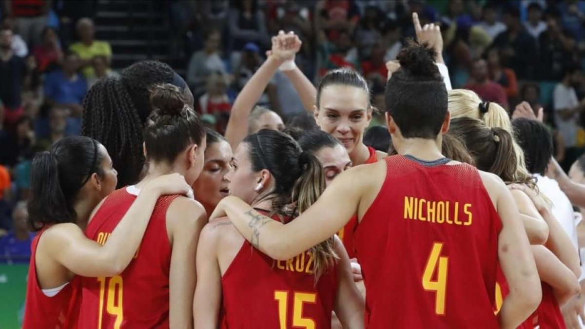 La selección femenina de baloncesto, medalla de plata en los Juegos de Río.