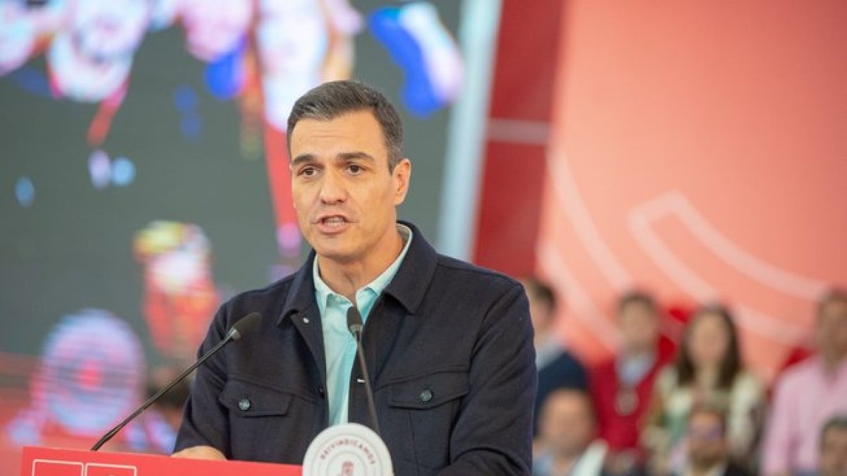 Sánchez, durante su intervención en la conferencia autonómica del PSOE de Extremadura.