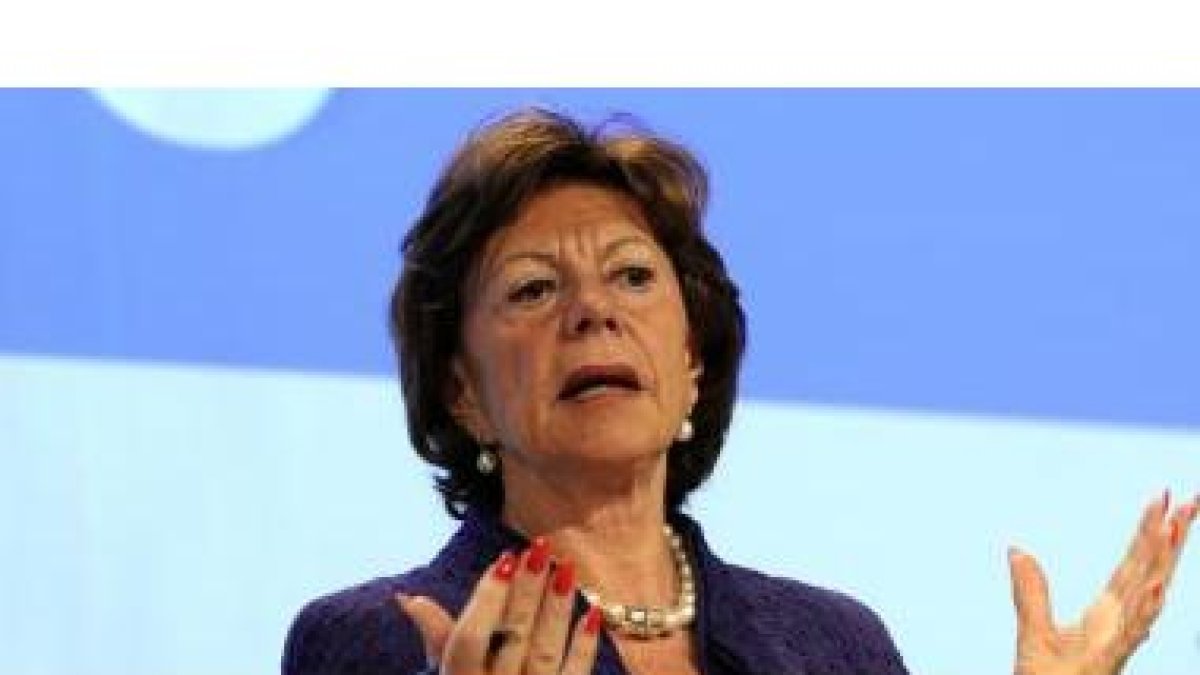 Neelie Kroes, comisaria de competencia de la CE.