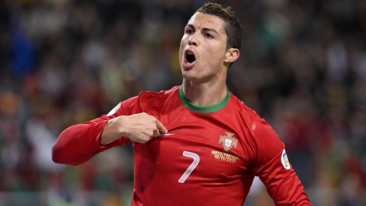 Cristiano Ronaldo, durante un encuentro con Portugal