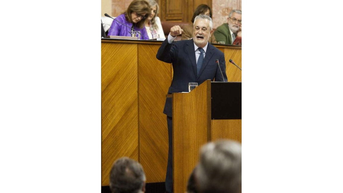 Griñán, en su segunda intervención en el Parlamento.