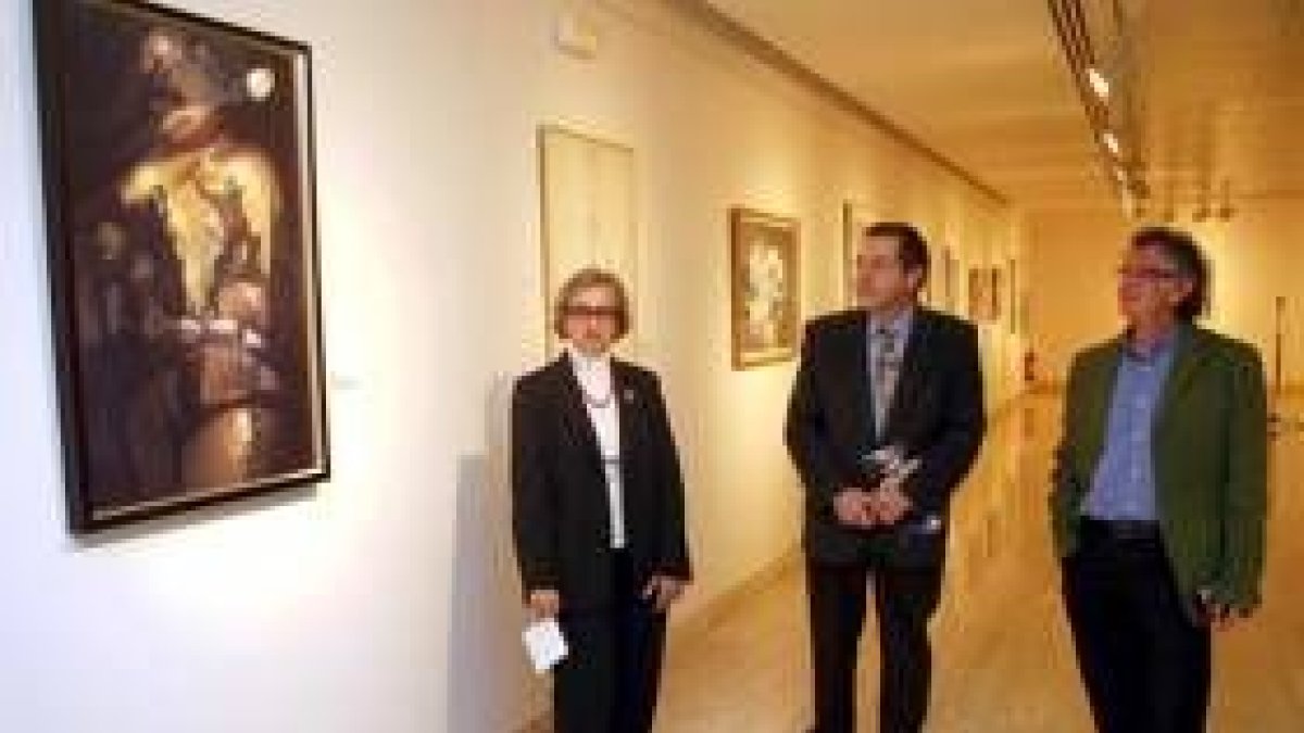 Inauguración de la exposición del artista Brosio en el Centro Cultural de Caja España en León