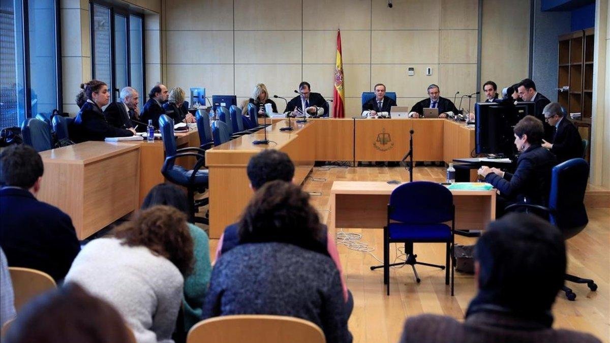 Vista de apelación de la sentencia del caso Alsasua en la Audiencia Nacional, este miércoles.