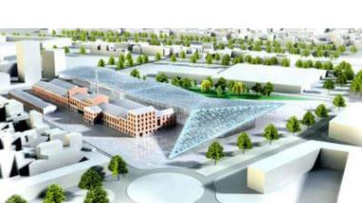 Maqueta del futuro Palacio de Congresos que el arquitecto francés Dominique Perrault construirá en l