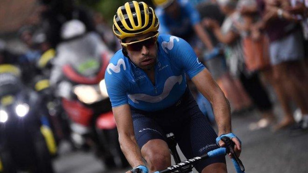 Mikel Landa, en plena ofensiva.