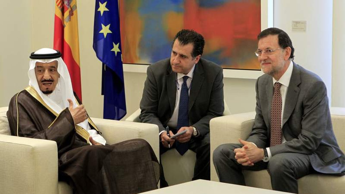 El príncipe Salman bin Abdulaziz Al-Saud, en su encuentro con Mariano Rajoy.