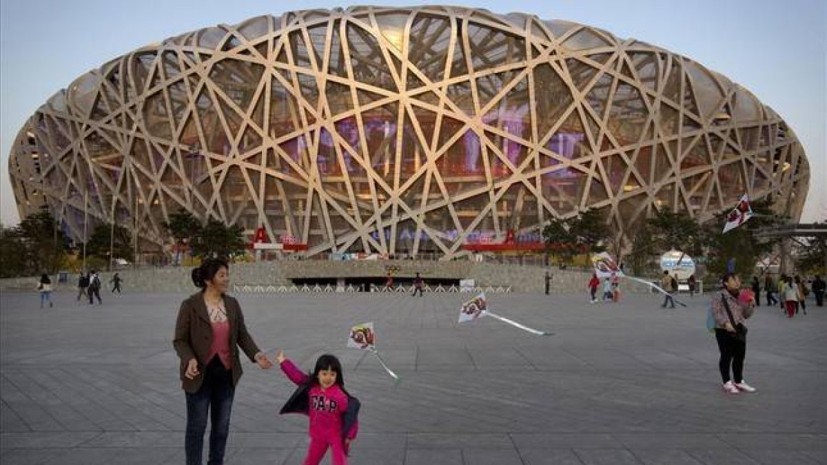El estadio del Nido, en Pekín, que acogerá los Mundiales de atletismo del 22 al 30 de agosto.