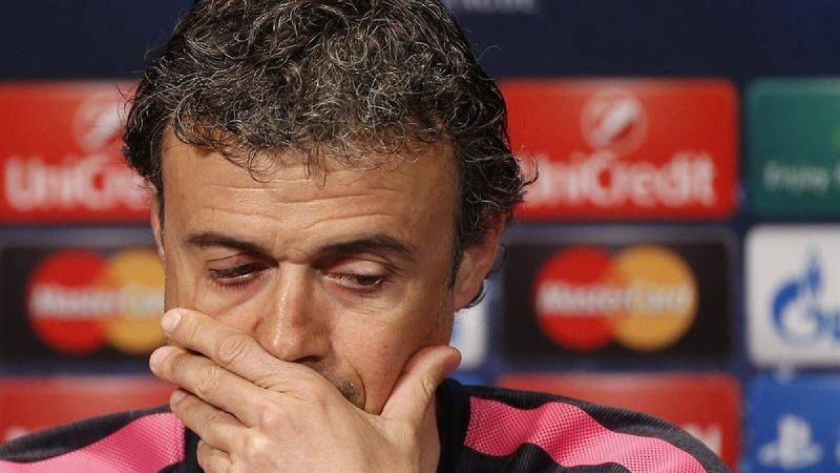 Luis Enrique en rueda de prensa.