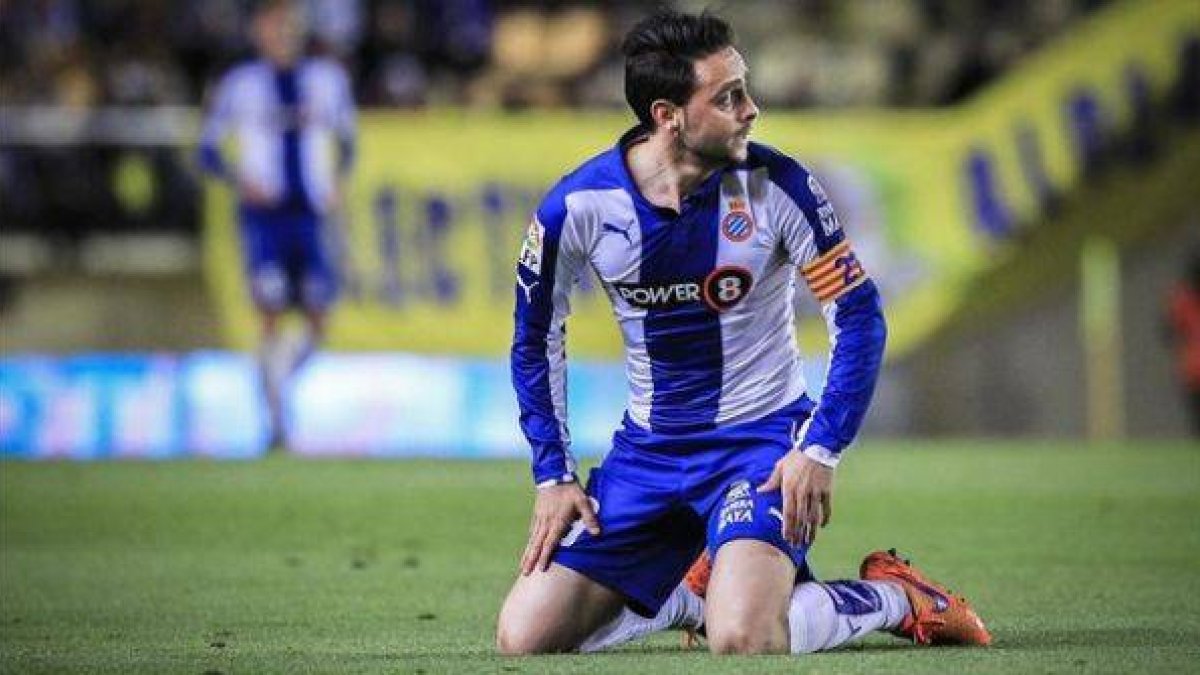 Sergio García, en un partido del Espanyol.