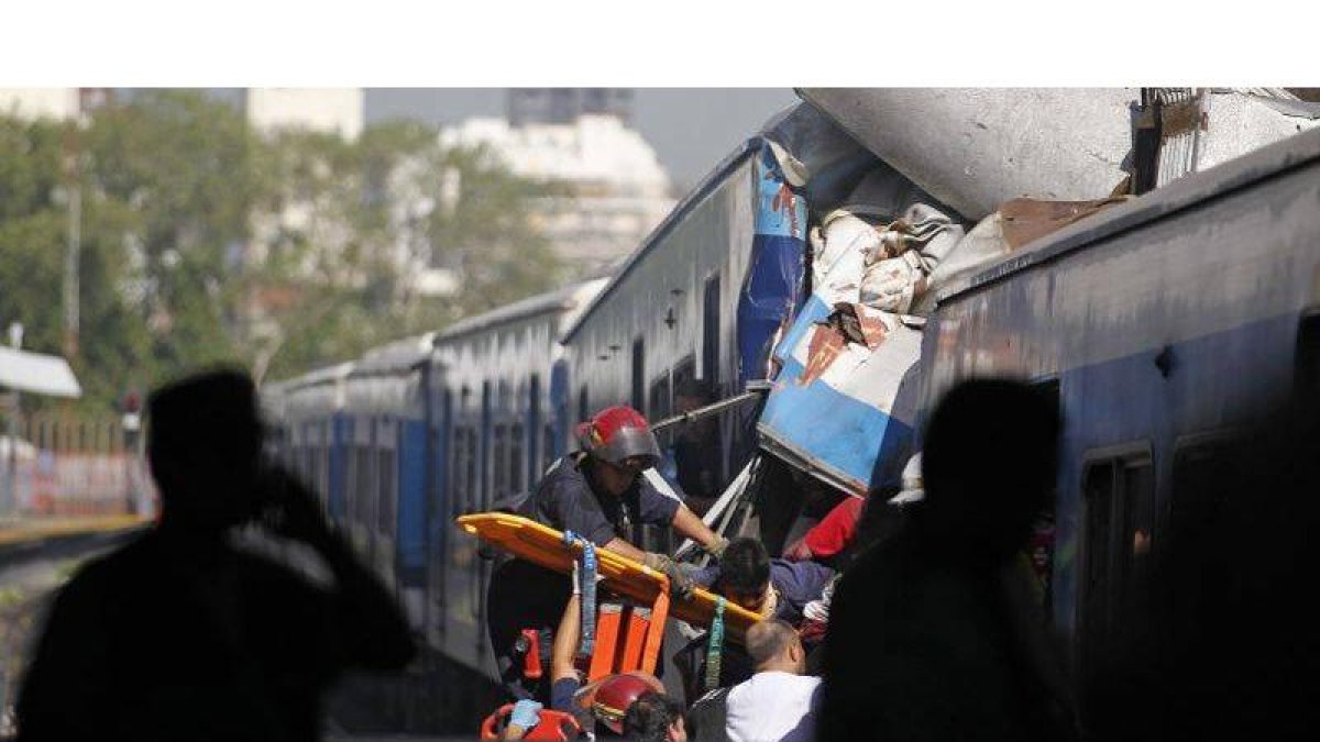 El tren accidentado en Buenos Aires.