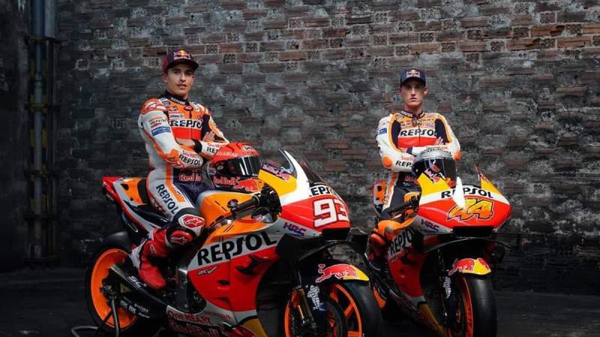 Márquez, Espargaró y Repsol Honda presentan sus motos para 2021. TWITTER MARC MÁRQUEZ