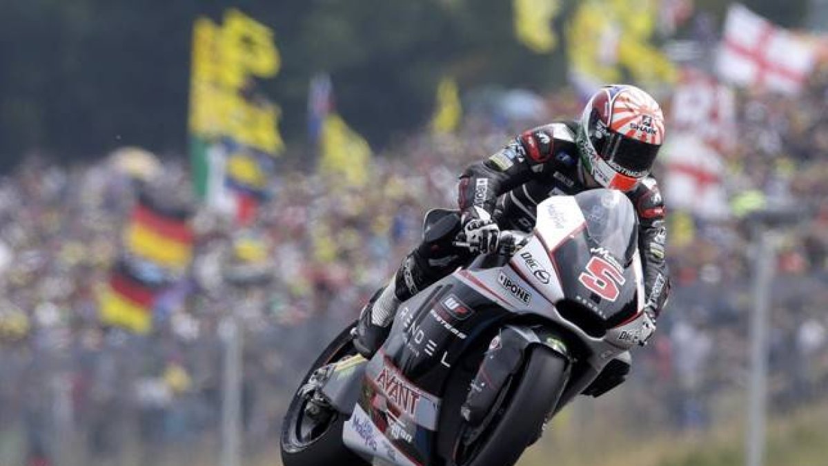 Zarco, durante la prueba de Moto2 del Gran Premio de Brno, este domingo.