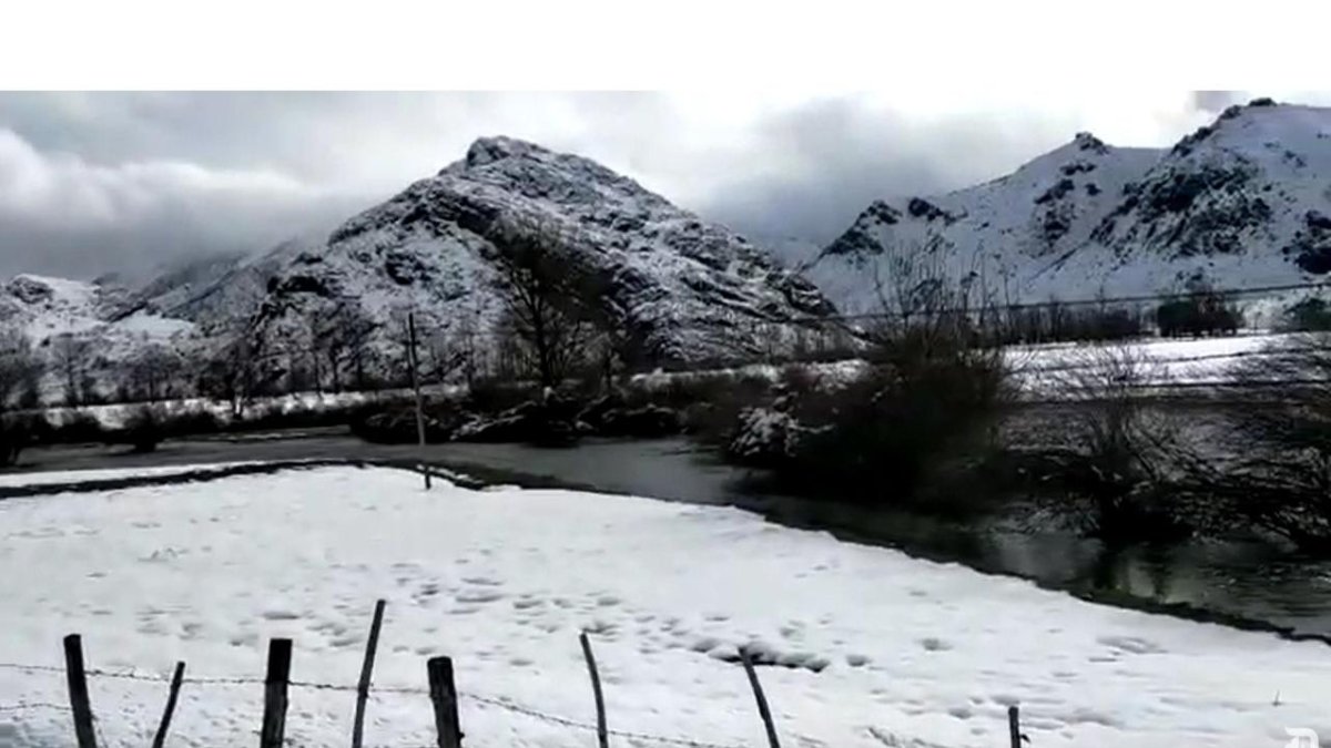 Agua y nieve en Cabrillanes. CÉSAR