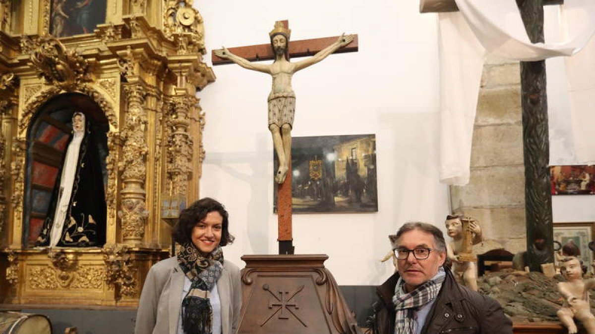 Lidia Coca y Salvador Fernández, ayer. L. DE LA MATA